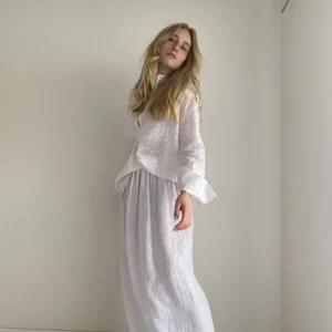 Jupe en lin blanc