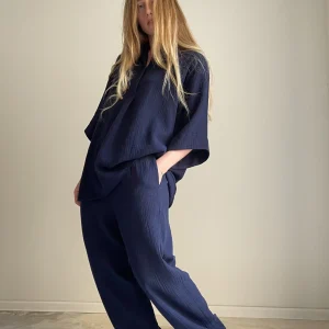 Chemisier « LUCIE » bleu marine