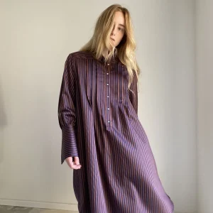 Blouse « LILY » bleue&ocre