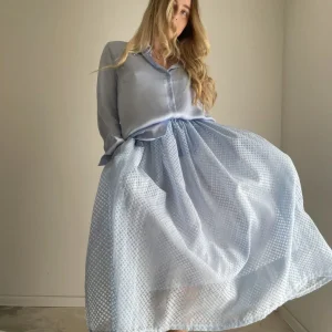 Jupe « AMBRE » bleue dragée