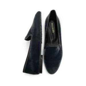 Slippers da donna in velluto grigio