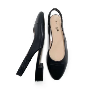Ballerine slingback in pelle nera