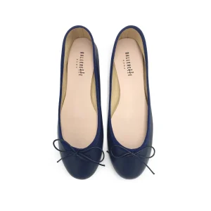 Ballerine blu in pelle