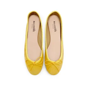 Ballerine gialle in camoscio
