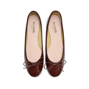 Ballerine bordeaux in pelle vernice