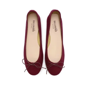 Ballerine in camoscio bordeaux
