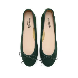 Ballerine in camoscio verdi bottiglia