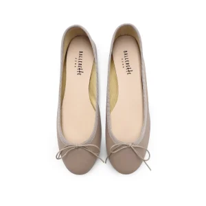 Ballerine in pelle tortora