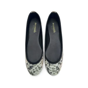 Ballerine animalier pitonate in pelle