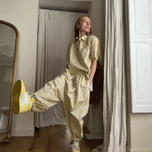 Chemisier « LUCIE » manches courtes – Coton fleuri