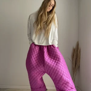 Pantalon « GASTON » matelassé fuchsia