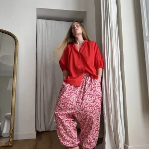 Chemisier « ÉLISE » coton rouge coquelicot