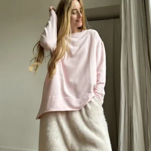 Sweat-shirt rose pâle