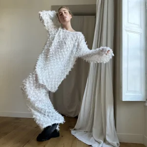 Teeshirt long jacquard dévoré