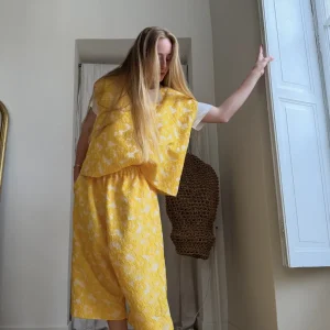 Sweat-shirt brocart fleuri