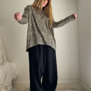 Sweat-shirt maille léopard