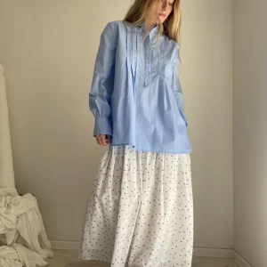 Chemisier « LILY » coton bleu
