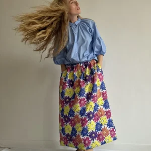 Jupe « AMBRE » jacquard fleuri