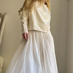 Sweat-shirt coton écru