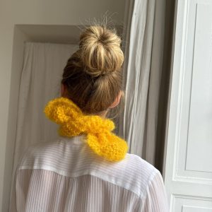 Tour de cou kid mohair jaune bouton d’or