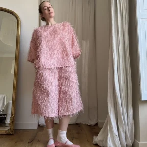 Teeshirt « LUCIEN » tissu scintillant rose