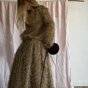 Haut scintillant bronze