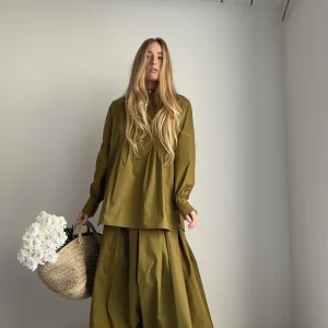 Chemisier « LILY » vert olive