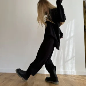 Pantalon « LENNY » crêpe noir