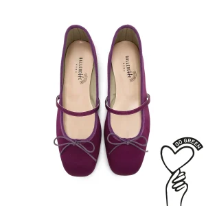 TT GO GREEN Collection - Ballerine Mary Jane fucsia in raso ECO