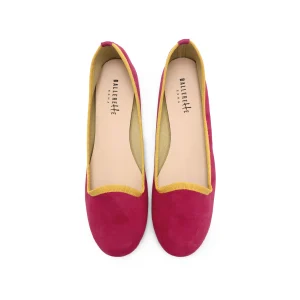 Slippers donna in camoscio fucsia